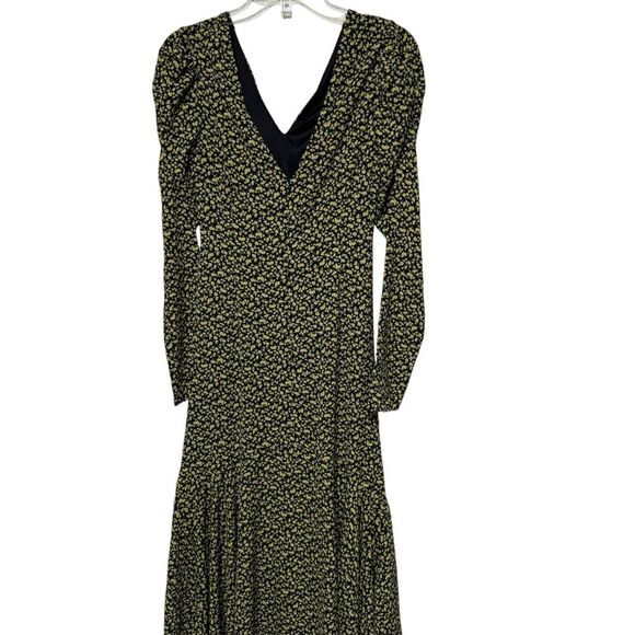 Eimy Istoire Stormi Flower Long Sleeve Midi Dress in Black M NWT - Picture 13 of 16